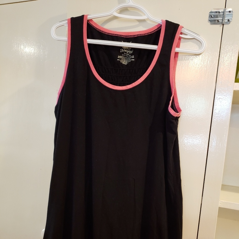 Faded Glory black sleepwear tunic sleeveless gown